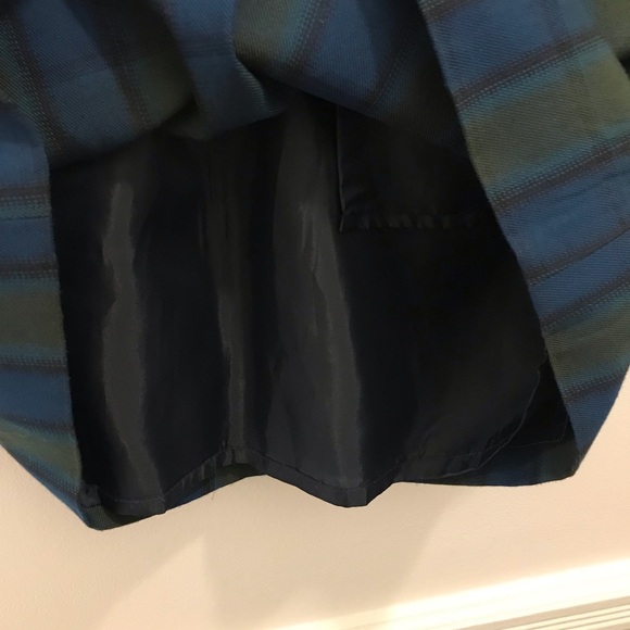 MOUSSY Plaid Skirt 1 Small blue green a-line pockets - Picture 5 of 9
